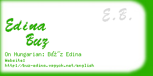 edina buz business card